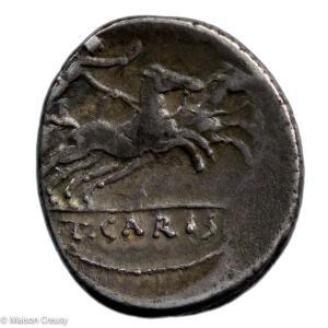 Carisia denier frappé en -46