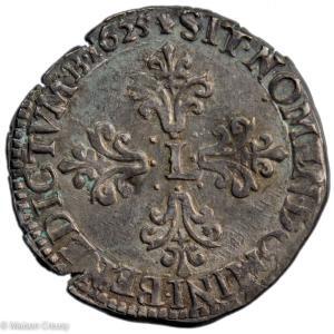 Louis XIII demi franc au buste enfantin 1625 Toulouse