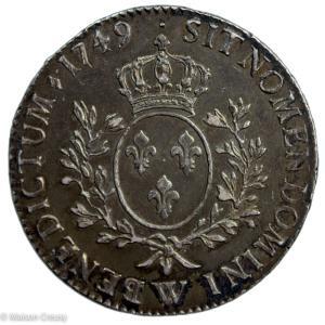 Louis XV écu au bandeau 1749 Lille