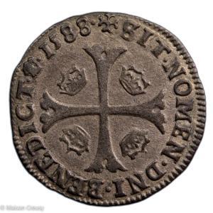 Henri III Douzain premier type 1588 Saint-Lô