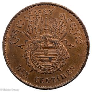 Cambodge Norodom I 10 centimes 1860