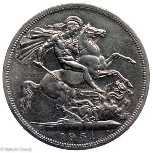 Grande Bretagne Georges VI Crown 1951