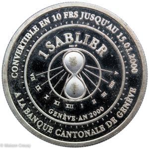 Suisse Genève Sablier 10 francs 2000
