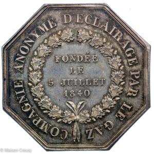 AR jeton Compagnie d’éclairage par le gaz Toulon Nimes Marseille