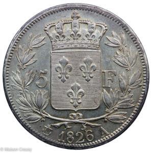 Charles X 5 francs 1826 Paris PCGS MS62