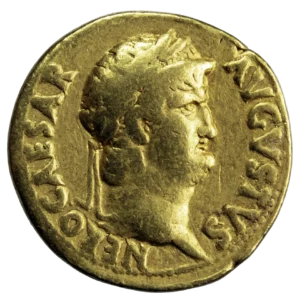 Neron aureus revers porte du temple
