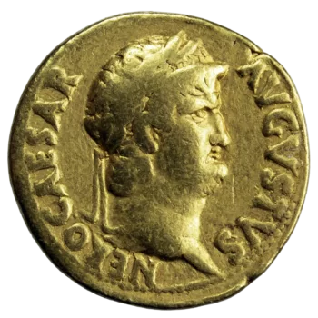 Neron aureus revers porte du temple