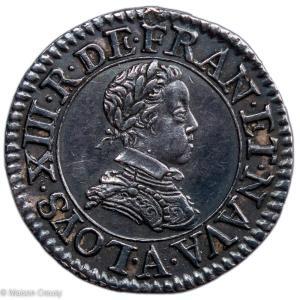 Roy-LouisXIII-EssaiDoubleTournoisArgent1612A-1
