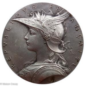Silvered AE medal Exposition Hanoi 1902-1903