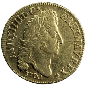 Louis XIV double louis aux 4L 1700 Paris