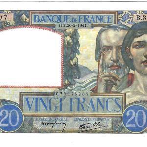 Billet 20 francs 1941