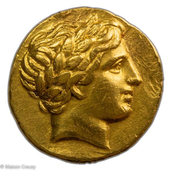Statère or de Philippe II de Macédoine.