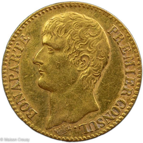 40 francs Napoleon Bonaparte premier consul an 12 Paris