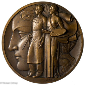Médaille pour l'exposition des arts et techniques par Turin