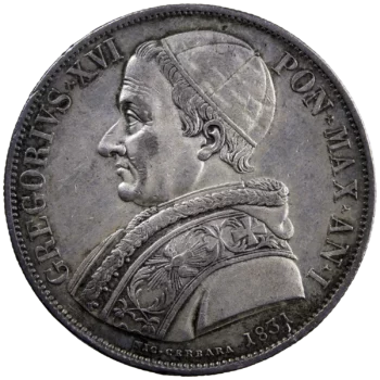 Etats Pontificaux Grégoire XVI Scudo 1831 Rome