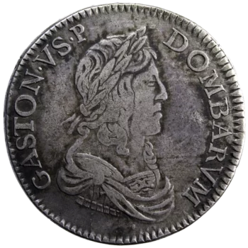 Dombes Gaston écu 1652 Trevoux