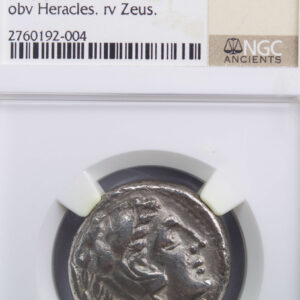 Kings of Macedon Cassander AR tetradrachm Amphipolis mint NGC VF