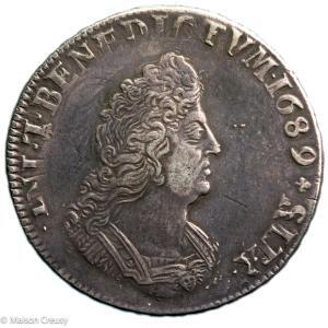 Louis XIV demi écu de Flandre aux palmes 1694 Lille