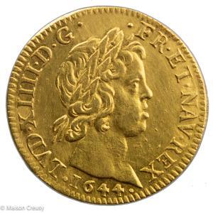 Louis XIV louis mèche courte 1644 Paris