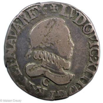 Louis XIII demi franc 1615 Saint-Lô