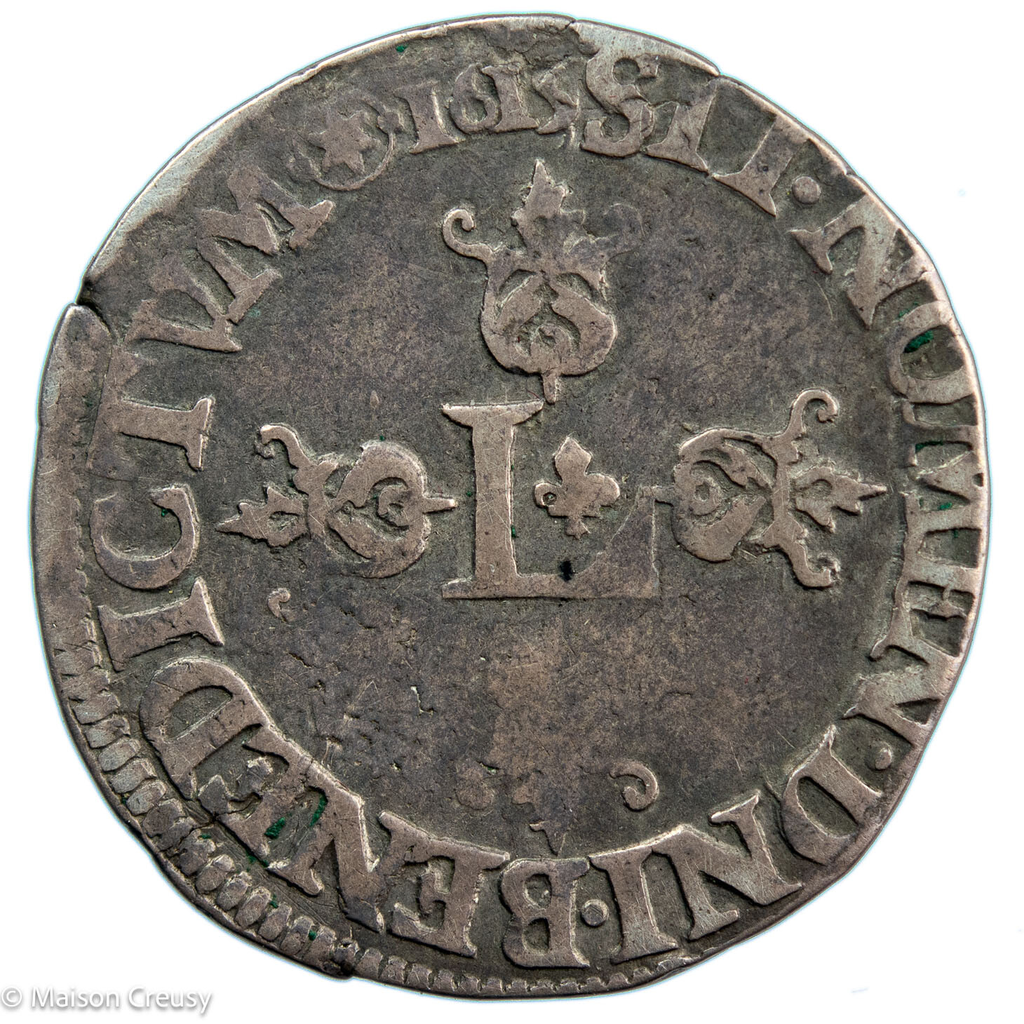 Louis XIII demi franc 1615 Saint-Lô