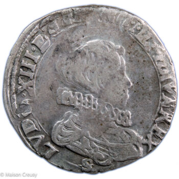 Louis XIII demi franc 1615 Troyes
