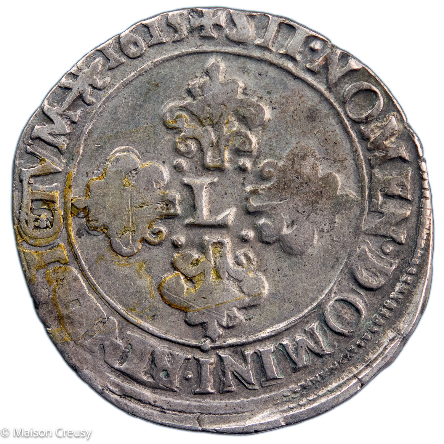 Louis XIII demi franc 1615 Troyes