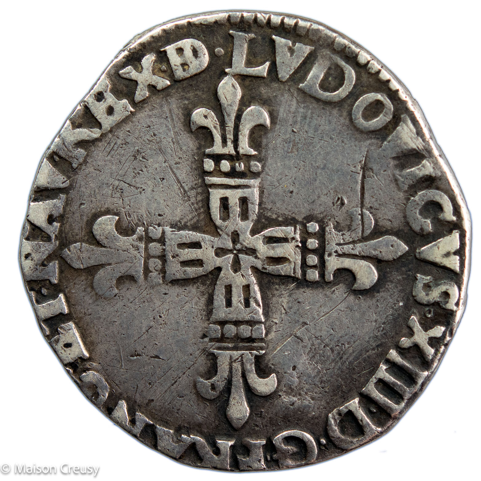 Louis XIII quart d’écu du Béarn 1610 Morlaas