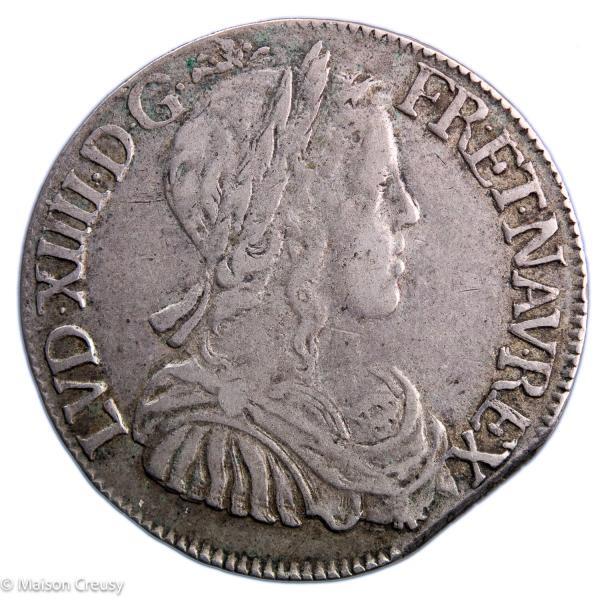Louis XIV demi écu mèche longue 1651 Narbonne