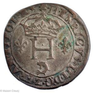 Henri III double sol parisis du Dauphiné 1586 Grenoble
