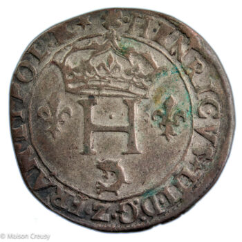 Henri III double sol parisis du Dauphiné 1586 Grenoble
