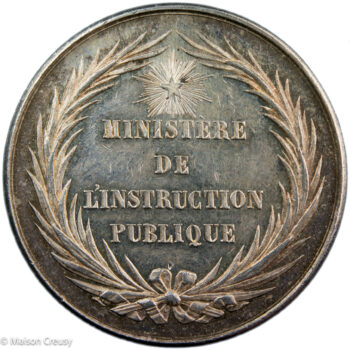 Jeton en argent Ministère instruction publique