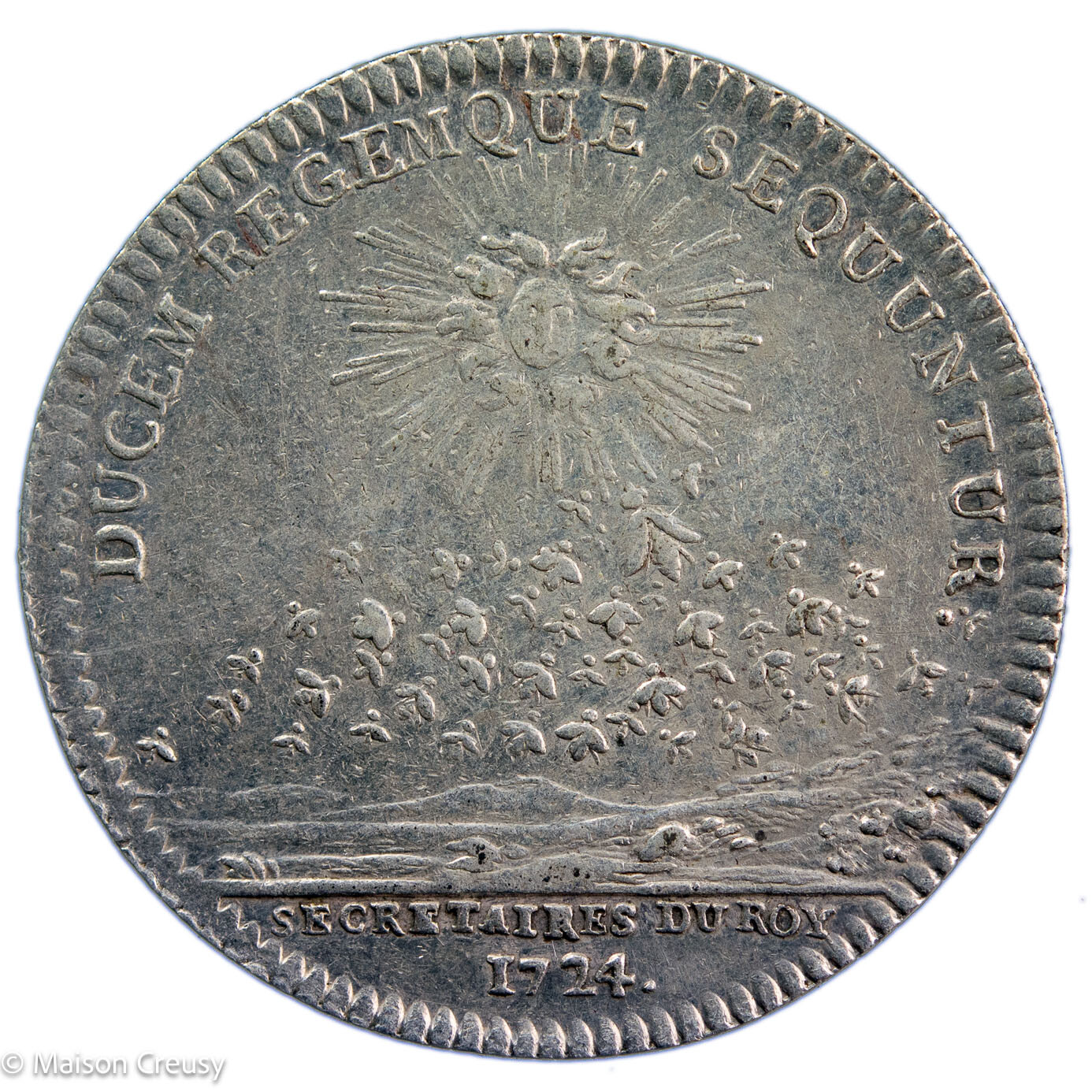 Louis XV AR jeton 1724 secrétaires du roi