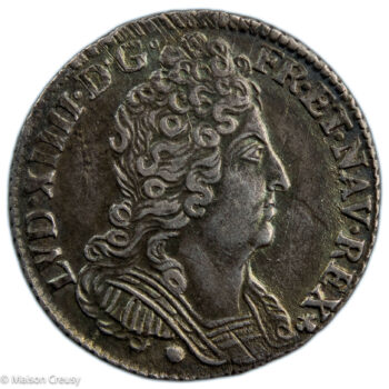 Louis XIV 1/10 écu aux 3 couronnes 1712 Tours