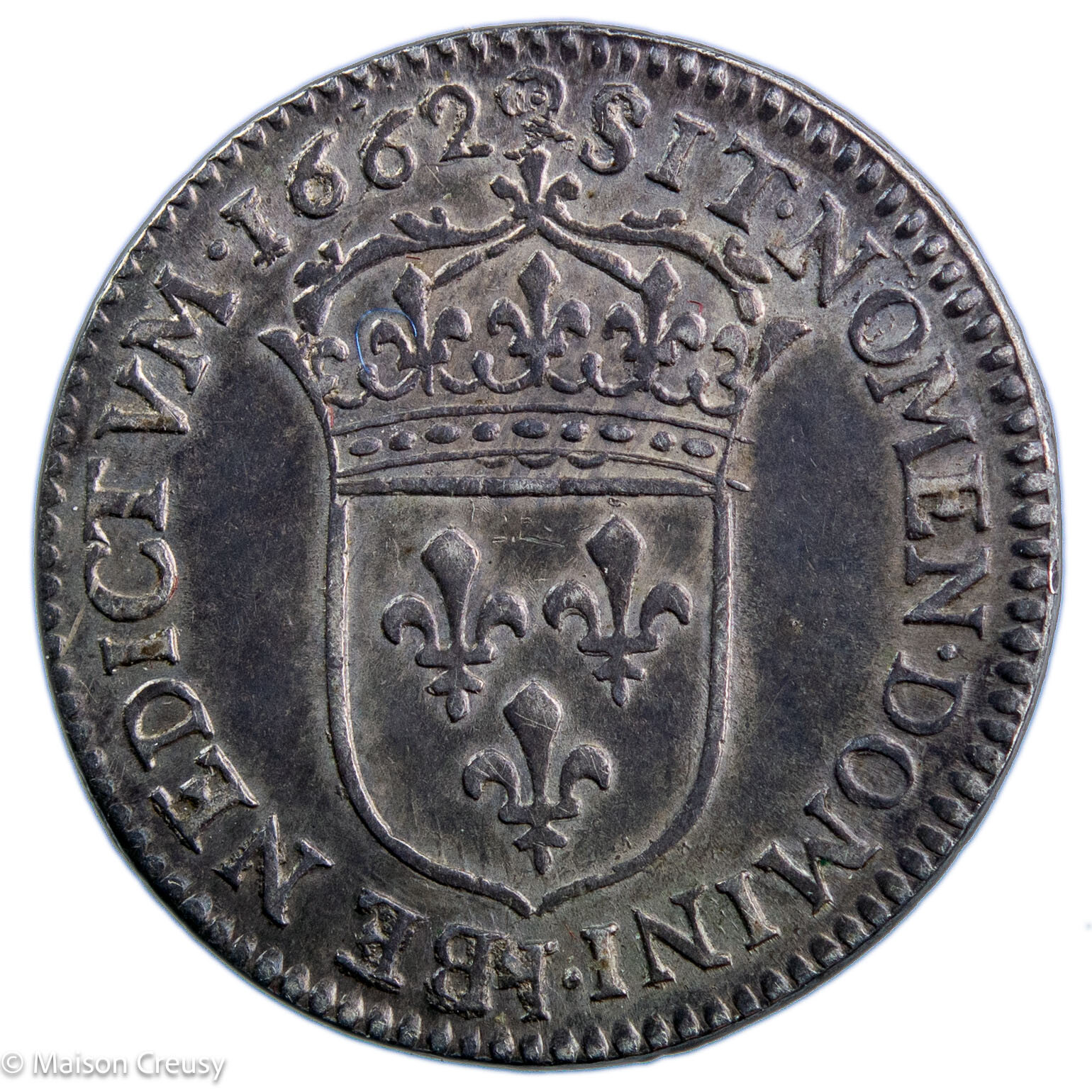 Louis XIV 1/12ème écu au buste juvénile 1662 Limoges