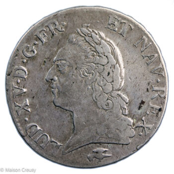 Louis XV écu à la vieille tête 1772 Lyon