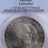 Norway AR 25 kroner 1970 PCGS MS66