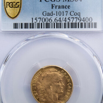 10 francs or 1899 Coq PCGS MS64