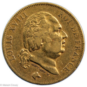 Louis XVIII 40 francs 1816 Perpignan