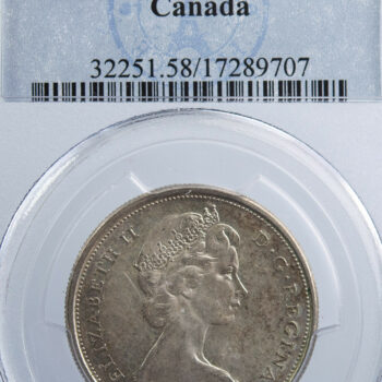 Canada 50 cents 1966 PCGS AU58