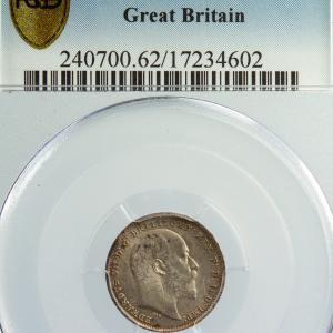 Grande Bretagne 3 pence 1902 PCGS MS62