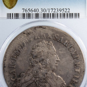 Savoie Charles Emmanuel III Scudo 1733 Turin PCGS VF30