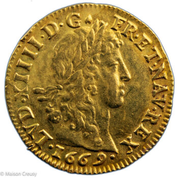 Louis XIV louis juvénile lauré 1669 Bayonne