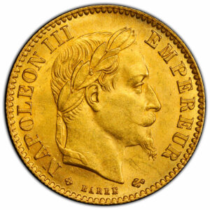 Napoléon III 10 francs 1863 Strasbourg PCGS MS63