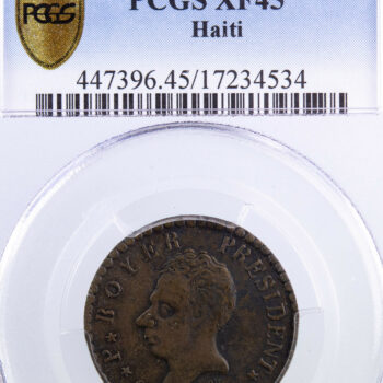 Haiti 50 centimes AN 25 PCGS XF45
