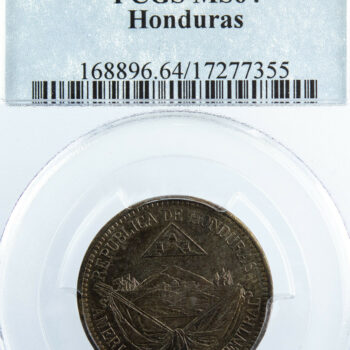 Honduras 1/2 real 1869 A PCGS MS64