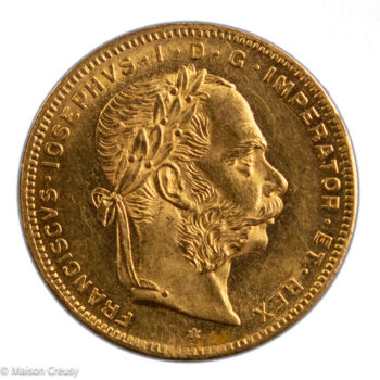 Autriche 8 florins 20 francs 1876