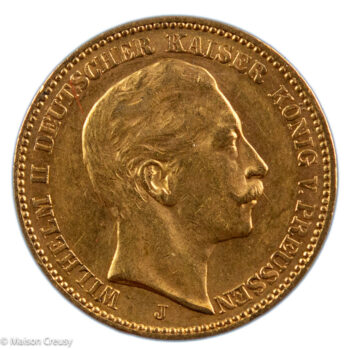 Allemagne Prusse 20 mark 1909 J