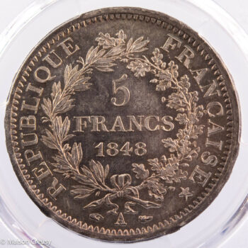 5 francs 1848 Paris PCGS MS65