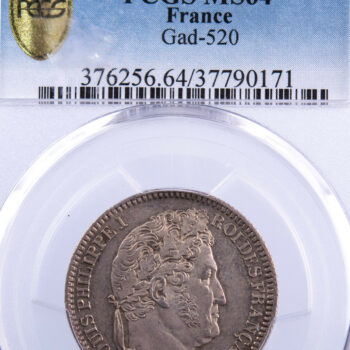 Louis Philippe 2 francs 1848 Paris PCGS MS64